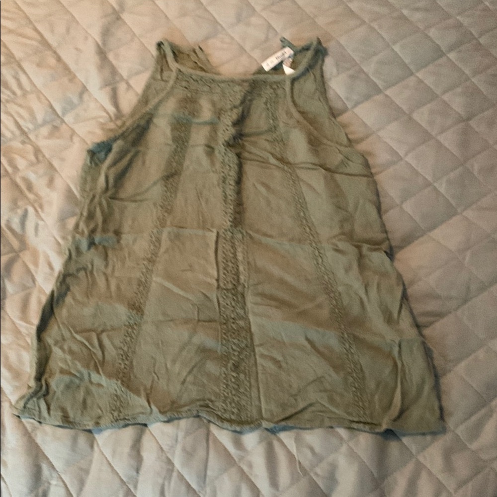 Mudd Olive Green Lace Top